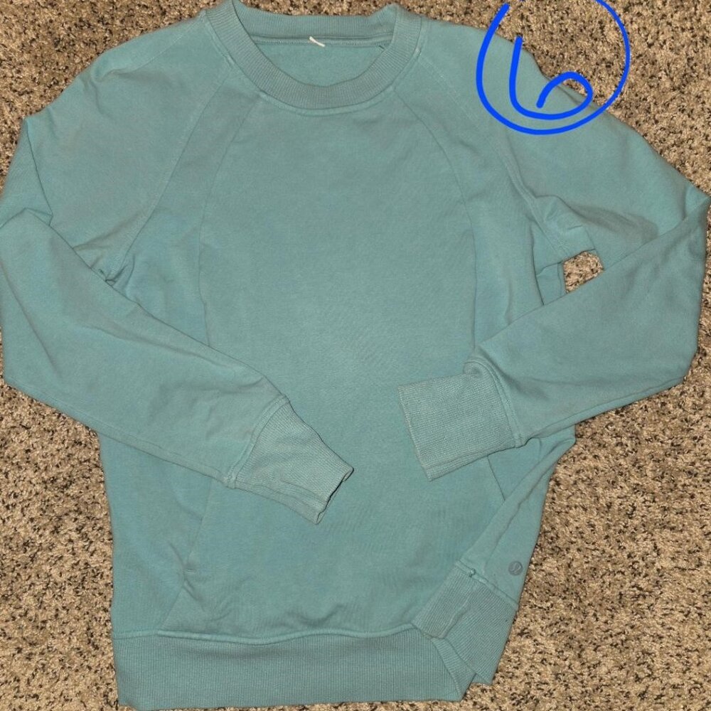 LULULEMON Palm Court SCUBA CREW sweatshirt SIZE 6